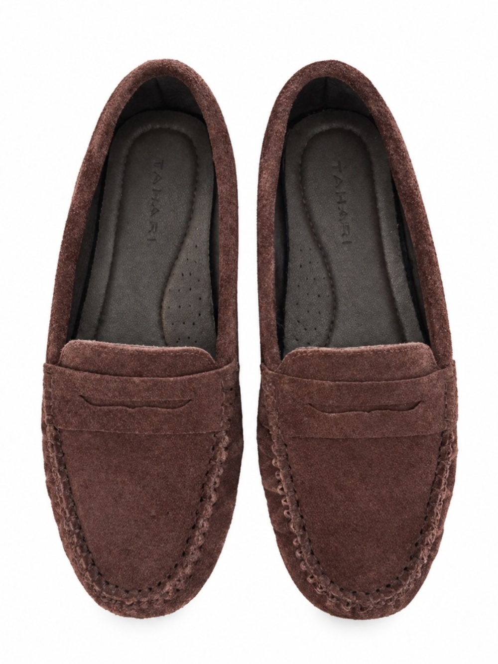 Tahari Woman's Dark Brown Suede Loafer. Size 8 1/2 NWOT